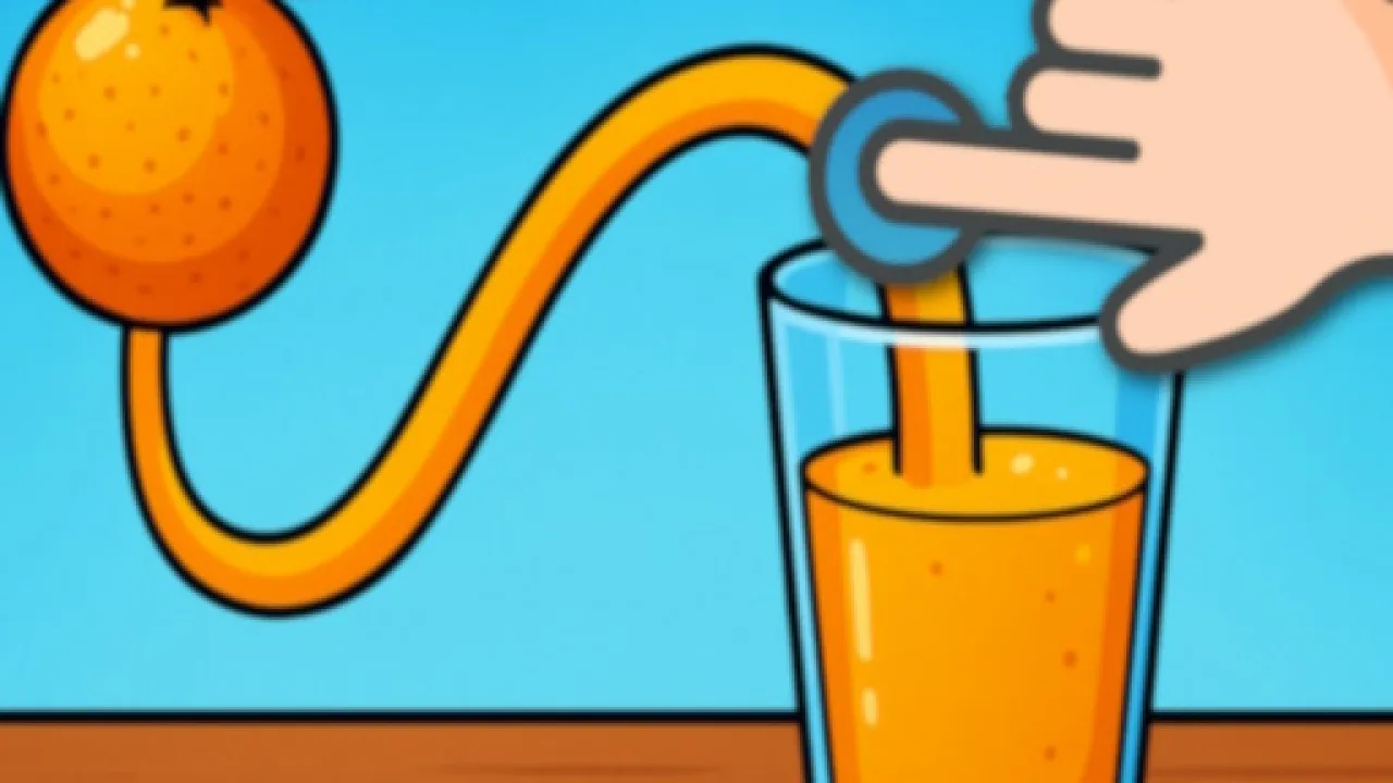 Napełnij szklankę sokiem