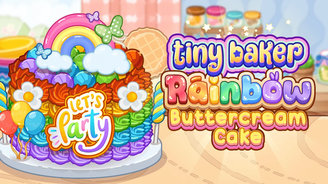 Tęczowy tort z kremem